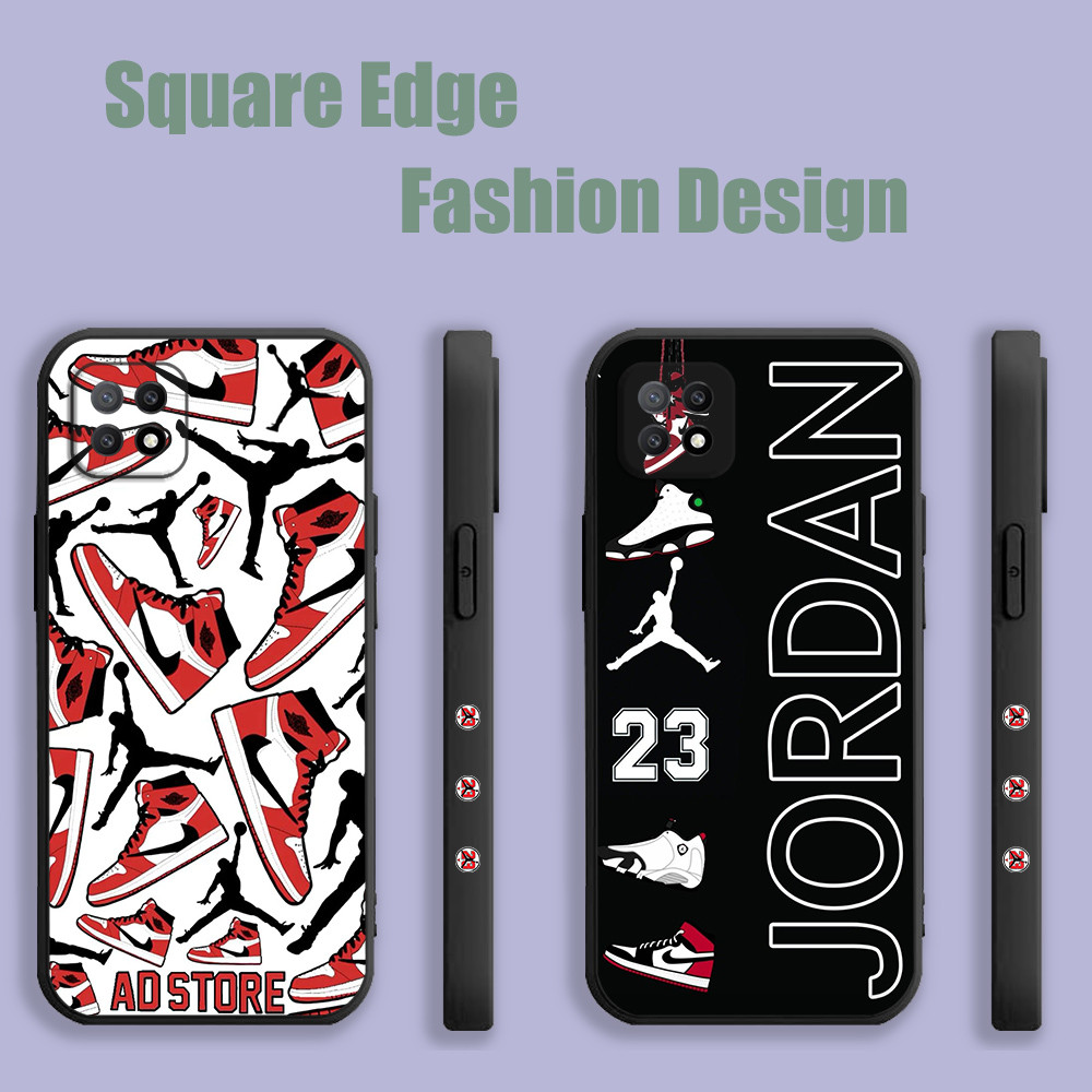 ปลอกสําหรับ Samsung Galaxy S25 S25 ULTRA A16 A36 Jordan รองเท้า Retro WJS09 เคสโทรศัพท์ขอบสี่เหลี่ยม