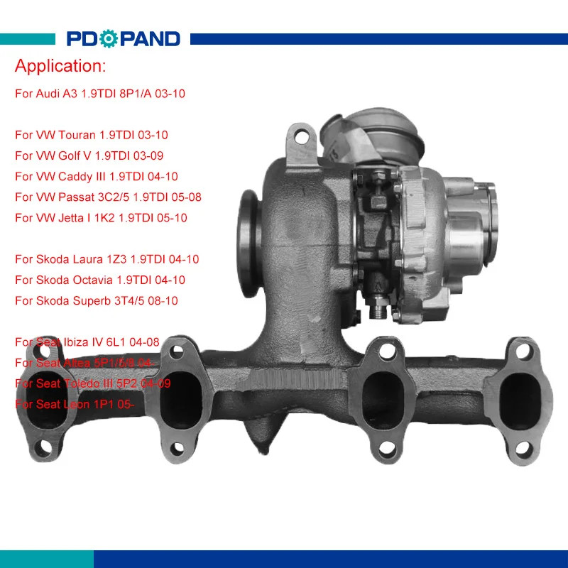 motor turbo charger part GT1646V supercharger for Audi A3 BXE engine 1.9L 54399880011 54399880022 5