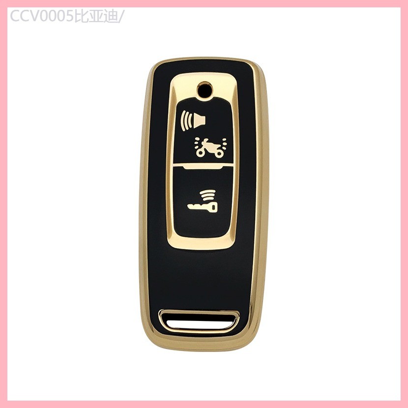 【2023-2025】 รุ่นยอดนิยม เหมาะสำหรับครอบกุญแจรถมอเตอร์ไซค์ Honda PCX160 ครอบกุญแจรถ ขอบทอง เคสกันกระ