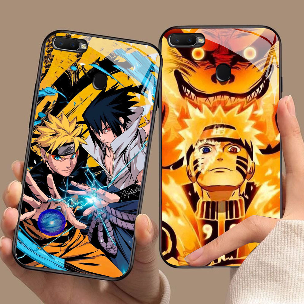 YS-14 Naruto Anime HD Glass Casing สําหรับ OPPO A7 A12 A12S A11K A5S F9 F7 F5 Realme 2 Pro