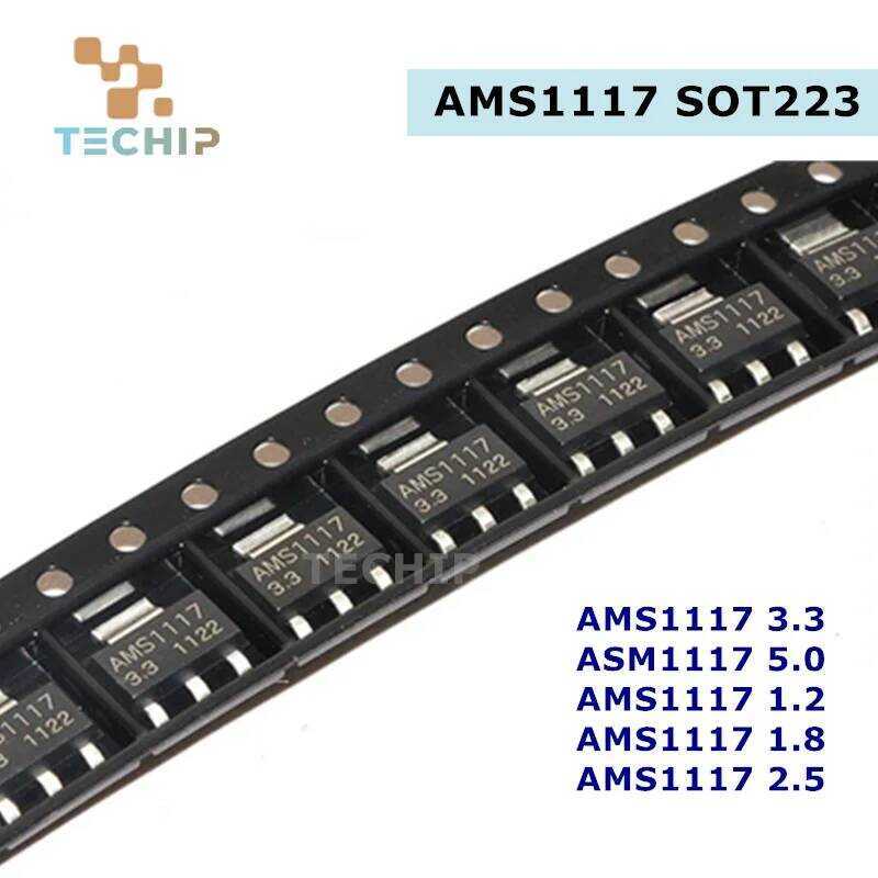 ชิ้น 50 AMS1117 3V3 AMS1117-1.2 AMS1117-1.5 AMS1117-1.8 AMS1117-2.5 AMS1117-3.3 AMS1117-5.0 AMS1117-