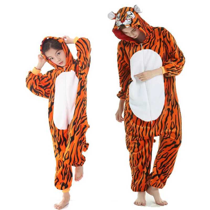 C Animal Cosplay Overalls Kigurumi Tiger Costume Halloween Carnival Stage Performance Role Play For
