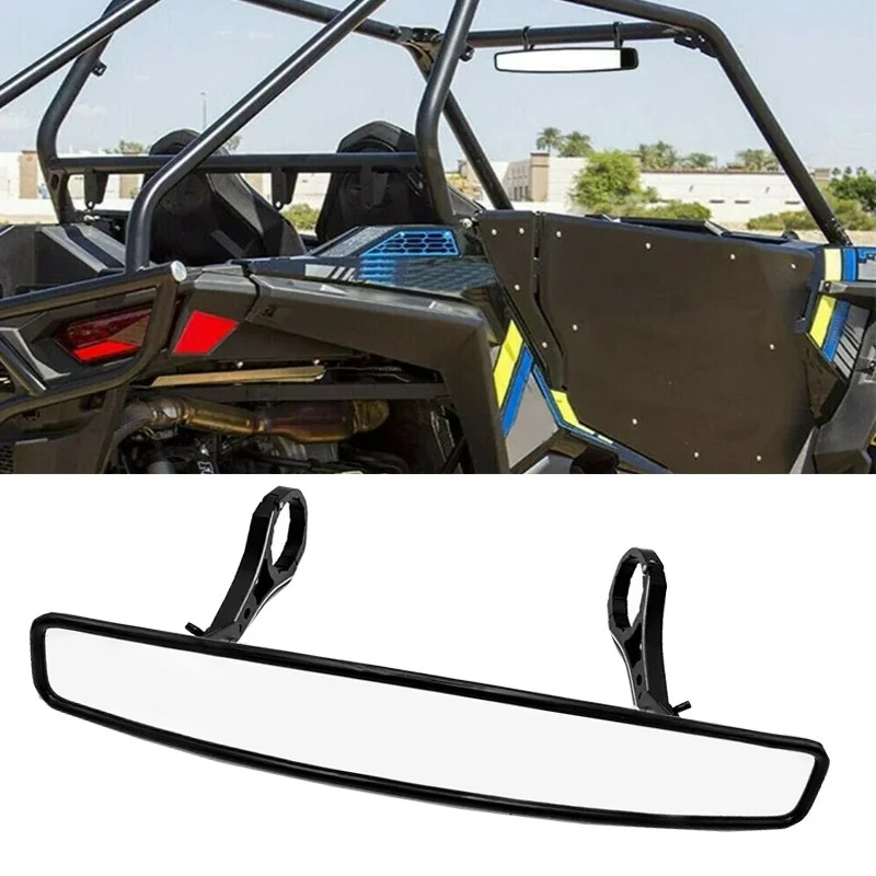 UTV Rearview Mirror 15" UTV Convex Center Mirror With 1.75"/2" Clamps Compatible For Polaris RZR 20