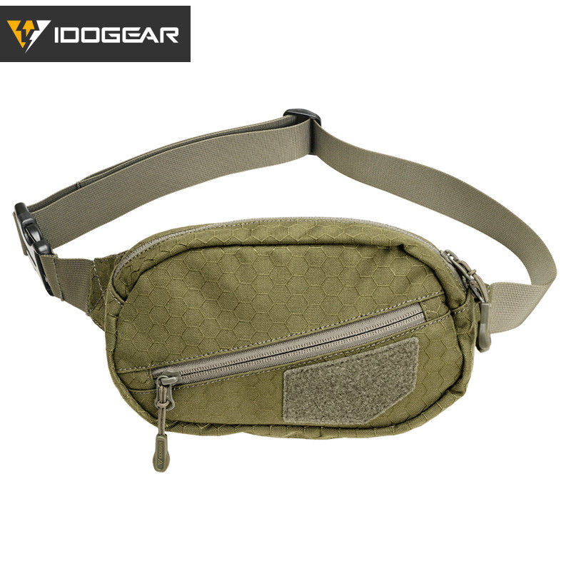 IDOGEAR ยุทธศาสตร์ Crossbody กระเป๋าอกกลางแจ้งการขี่จักรยานน้ำหนักเบาประจำวันกระเป๋าเอวมินิ 35143