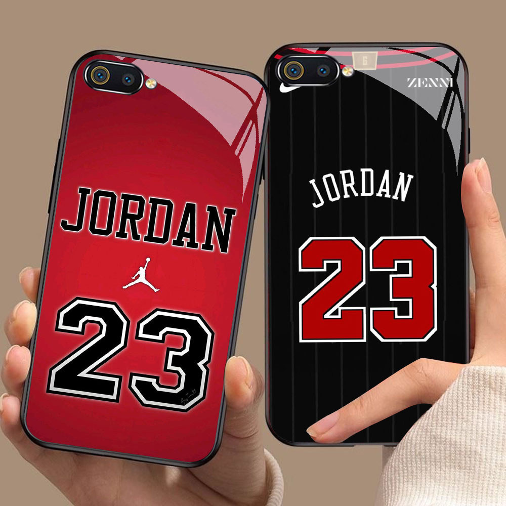 YS-72 Michael Jordan NBA HD Glass Casing สําหรับ Realme C1 C2 C2s OPPO A3S A5 A12E