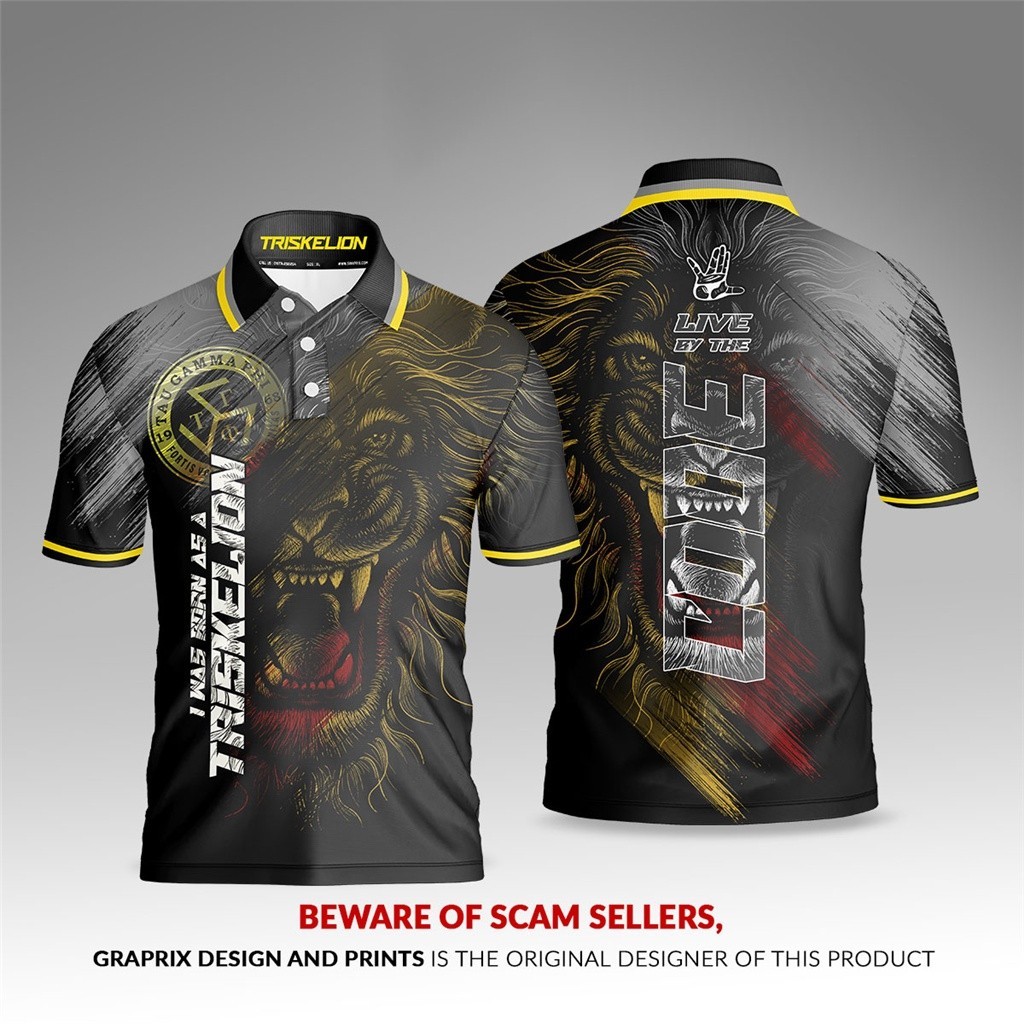 (JING01)เสื้อโปโล Triskelion V.2 Full Sublimation Frat Shirt TGP