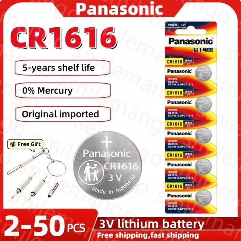 Panasonic แบตเตอรี่ลิเธียม CR1616 แบบปุ่ม DL1616 5021LC CR 1616 3V สำหรับนาฬิกา รีโมท เครื่องคิดเลข