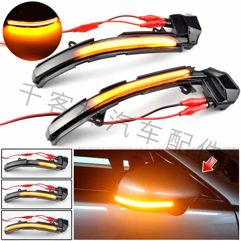 เหมาะสําหรับ Jaguar XE X760 XF X250 X260 XJ X351 กระจกมองหลังย้อนกลับไหลน้ําไฟเลี้ยว