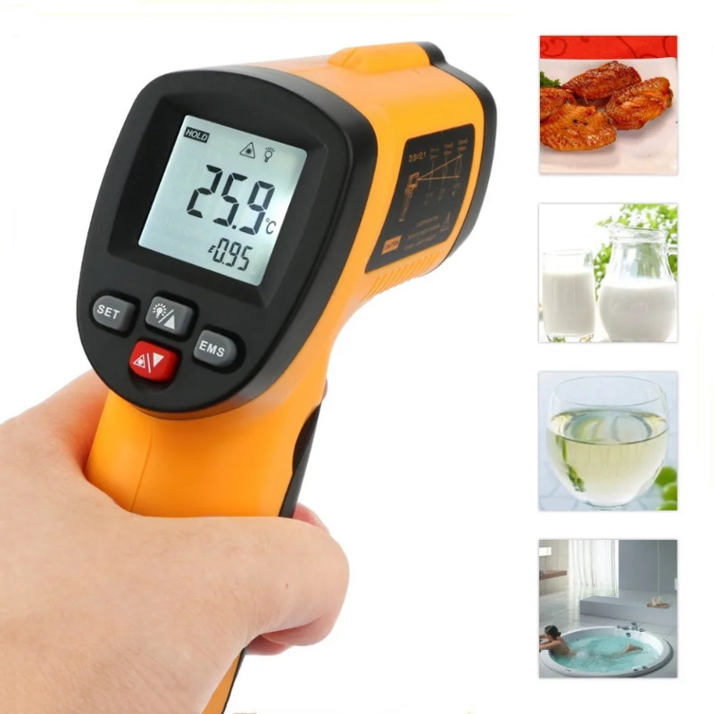 5PCS -50~550 Digital Infrared Thermometer GM550E Non-Contact IR Laser Sensor Industrial Temperature