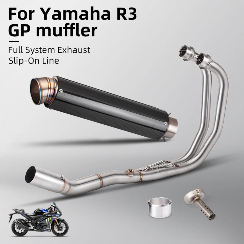 For YAMAHA R3 R25 MT05 MT03 Motorcycle Racing Performance Exhaust Racing Line Original Location Mot