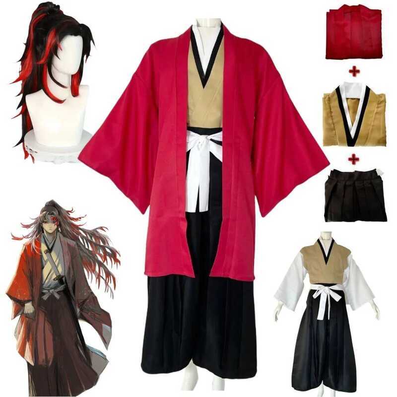 C Anime Tsugikuni Yoriichi Cosplay Costume Wig Halloween Party Kimono