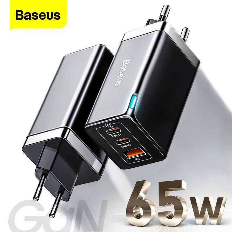 C Baseus Gan 65W USB C Charger Quick Charge 4.0 3.0 Qc4.0 QC Pd3.0 PD Usb-C Type C Fast USB Charger