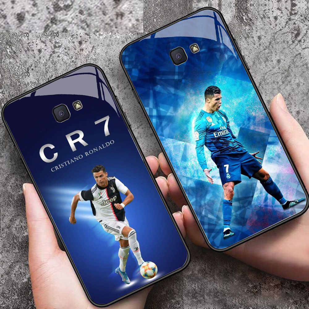 YS-46 CR7 Ronaldo HD Glass Casing สําหรับ Samsung Note 9 S24 S25 FE Ultra J7 Prime J6 J4 Core Pro Pl