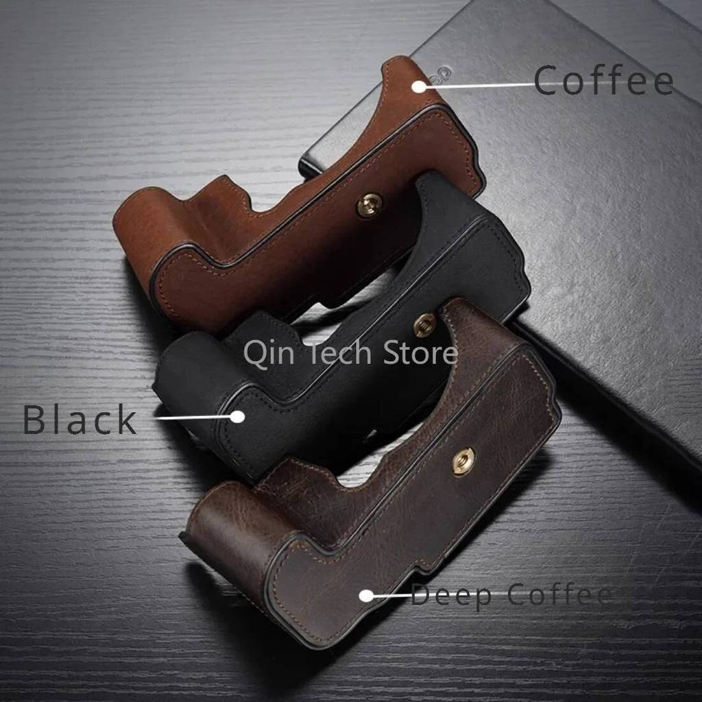 กล้องหนังแท้ครึ่งสําหรับ Fujifilm GFX50S GFX50SII GFX50R GFX100S กระเป๋าป้องกันบอดี้สูท