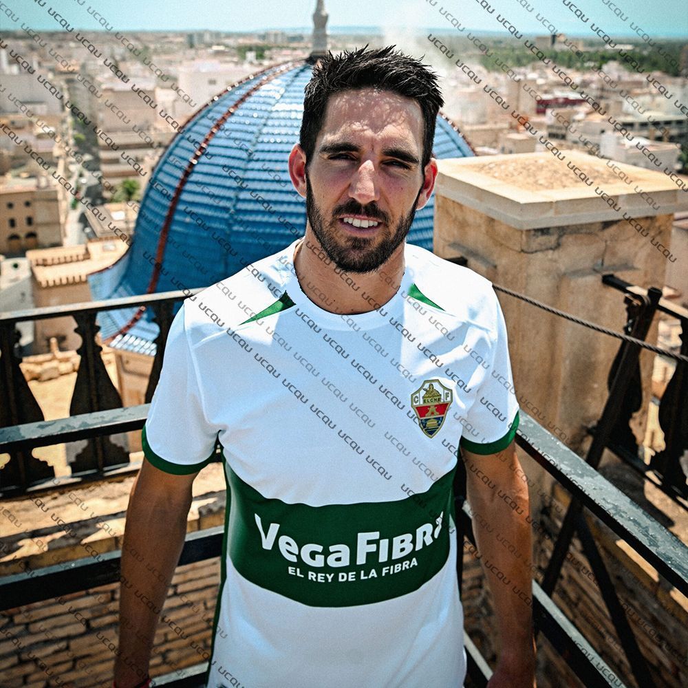 25 สเปน Elche Fan Edition เสื้อฟุตบอลผู้ชาย Tshirt ฤดูร้อน 3D Quick Drying Training Suit Youth Socce