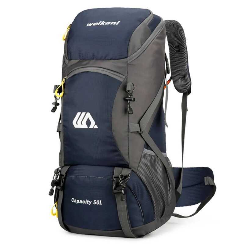 ความจุสูง Multiftional Men Outdoor Sport Travel Bag Women 50L Hiking Climbing Fishing Backpack