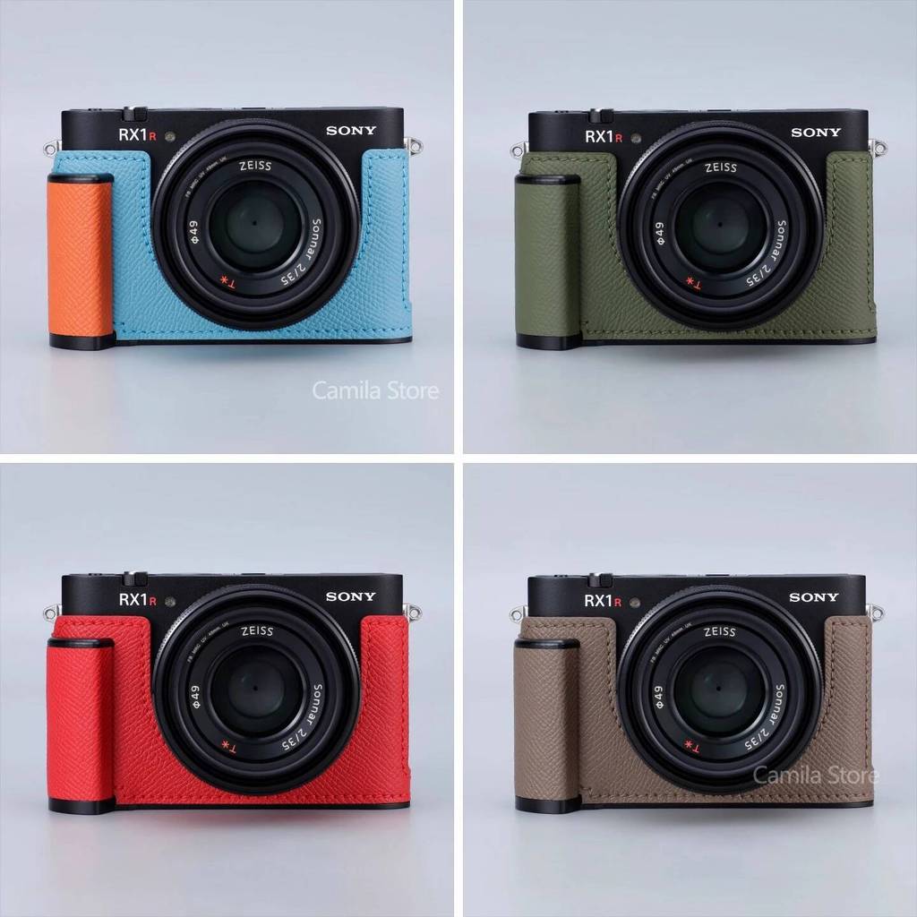 Handwork กล้องของแท้หนัง cowhide กระเป๋ากล่องผิวสําหรับ Sony RX1RM3 RX1R3 RX1R III hand grip แขนป้อง