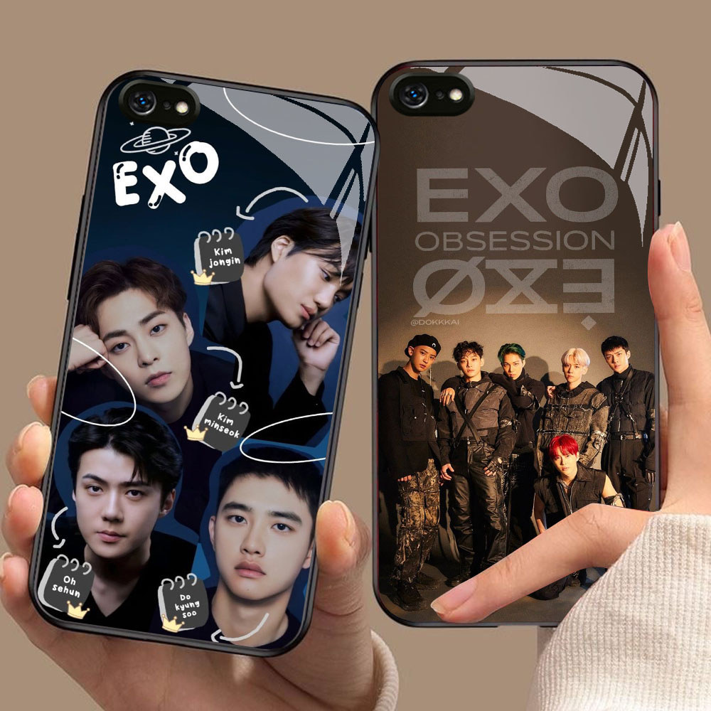 YS-4 EXO HD Glass Casing สําหรับ iPhone 6 6S 7 8 Plus SE X XS XR Max