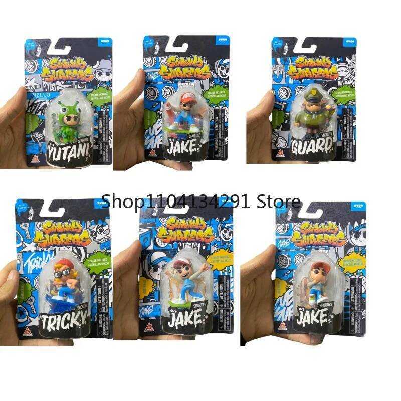 C Original Subway Surfers Fig Model Trendy Graffiti Kid Skateboarder Cute Desop Ornament Car Fig Ch