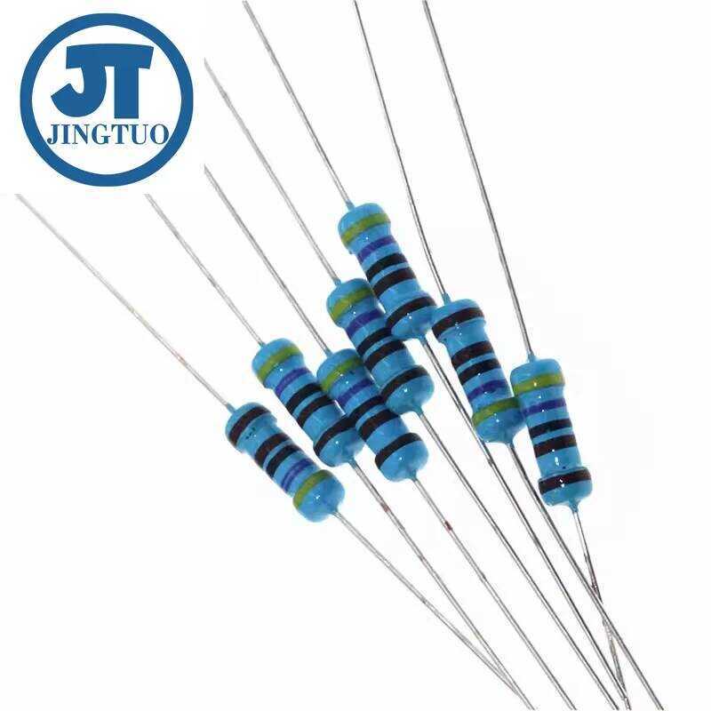 ตัวต้านทานฟิล์มโลหะ 100ชิ้น 1/2วัตต์ 0.5W 10R 12E 220 22K 47K 180K 330K 470 100K 510R 560 620 750 82
