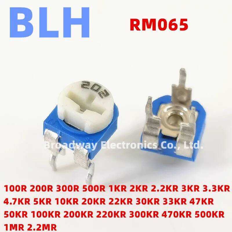 RM065 20PCS RM-065 3K 302 3.3K 332 4.7K 472 5K 502 10K 103 20K 203 22K 223 โอห์ม ทริมพอต ทริมเมอร์ โ