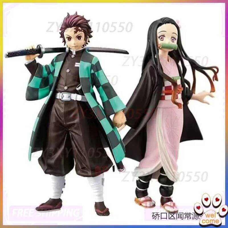 C Hot Anime Demon Slayer Kimetsu No Yaiba Figure Kamado Tanjirou Action Figure Agatsuma Zenitsu Nez