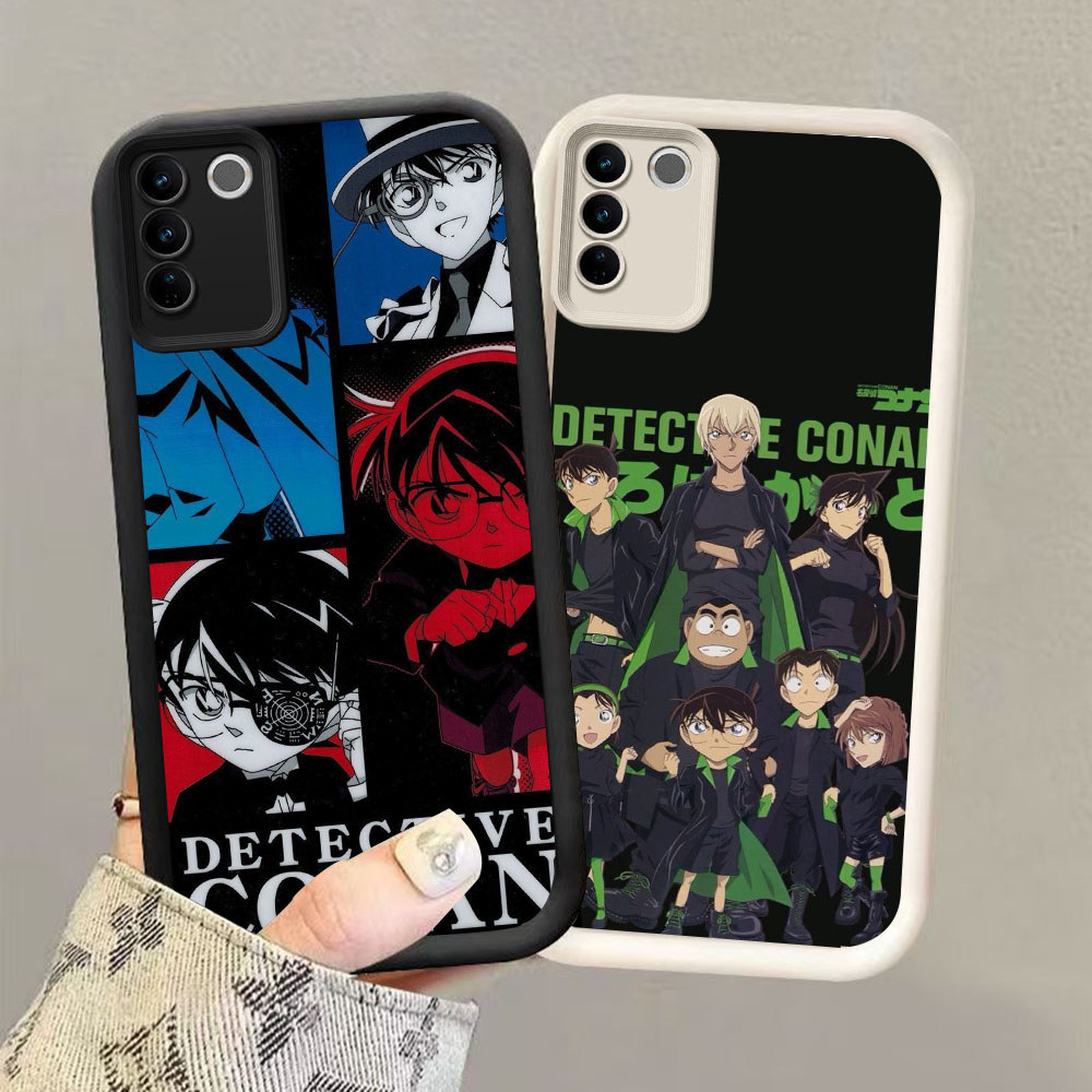 HK-14 Detective Conan Collage เคสกันกระแทกสําหรับซิลิโคนสีดําและสีขาว VIVO V27E Y200e Y100 V29E V29 