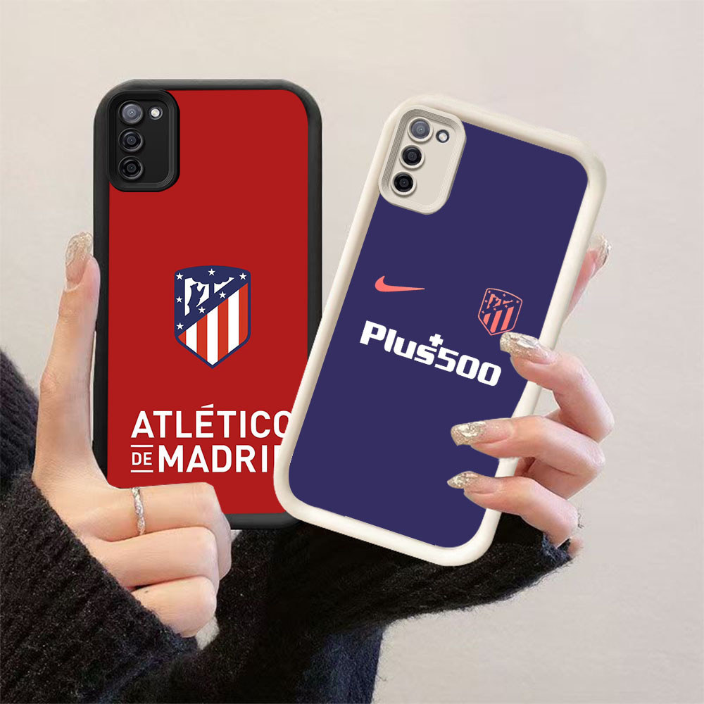 SAMSUNG HK-6 Atletico MadridปลอกกันกระแทกสําหรับซิลิโคนสีดําและสีขาวSamsung A71 M21 FE F02S M30S A51