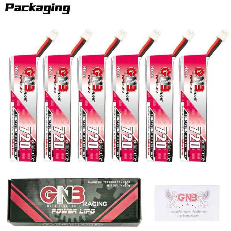 Lipo แบตเตอรี่ GNB 1S 3.8V 720mAh 100C/120C สำหรับ Beta EMAX GEPRC FPV Racing CineWhoop BetaFPV RC D