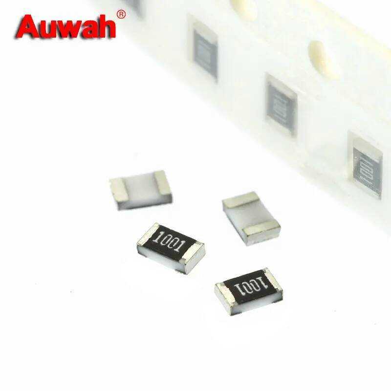 ชิ้น 100 ตัวต้านทานชิป 0805 1% 2012 0 1 10 20 47 100 โอห์ม 0R 1R 10R 20R 47R 100R 1K 2K 10K 20K 47K