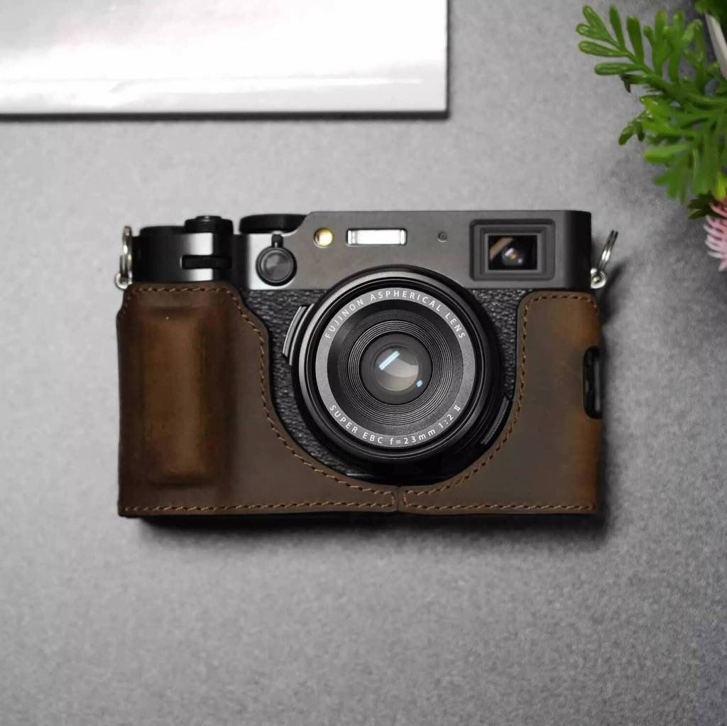 ใหม่ handwork กล้องของแท้หนัง cowhide กระเป๋ากล่องสําหรับ Fujifilm X100VI X-100VI ป้องกันแขนกล่องฐาน