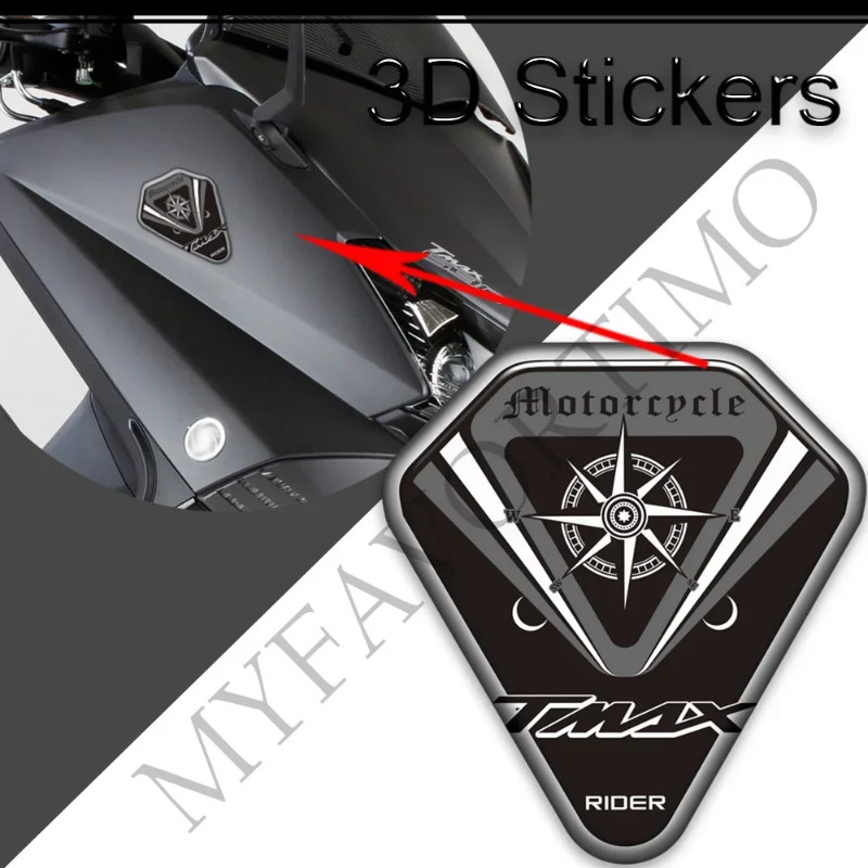 For Motorcycle Scooters Stickers Decal Fit YAMAHA TMAX 400 500 530 560 750 Emblem Badge Logo Fairin