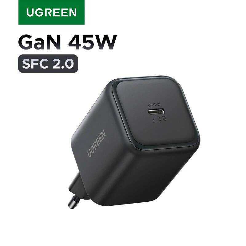 C UGREEN 45W Gan C Pd3.0 PPS Qc3.0 Quick Charge For S25 S24 Ultra Iphone 16 15 14 Pro Max Ipad Tabl
