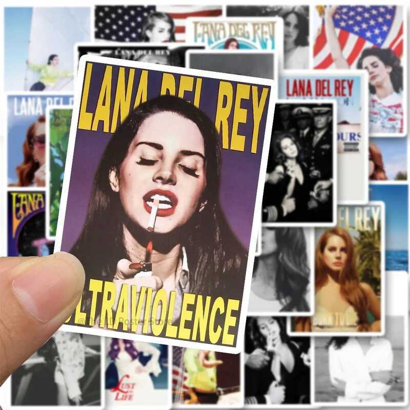 25 ชิ้นผสมนักร้อง Lana Del Rey Vintage โปสเตอร์ Born To Die โปสเตอร์สติกเกอร์สําหรับแล็ปท็อป Lage โท