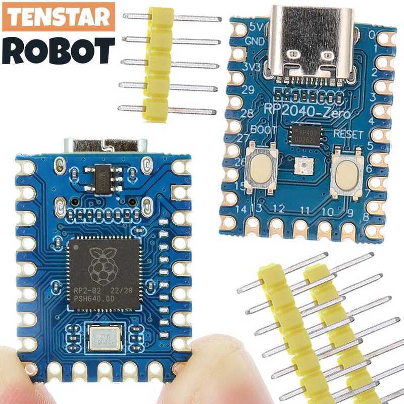 TENSTAR โมดูลบอร์ดพัฒนา RP2040-Zero RP2040 สำหรับไมโครคอนโทรลเลอร์ Raspberry Pi PICO แบบดูอัลคอร์ 2M