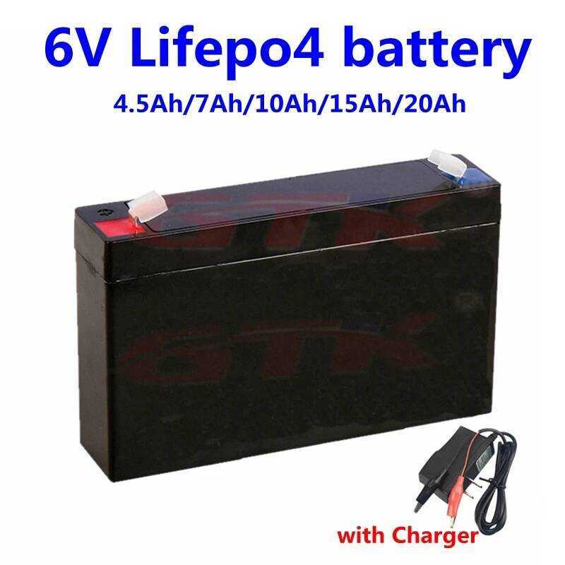 แบตเตอรี่ทดแทน Lifepo4 6V 4.5ah 7ah 10ah 15ah 20ah สำหรับ ATV ยานพาหนะทุกพื้นที่ เครื่องชั่งอิเล็กทร