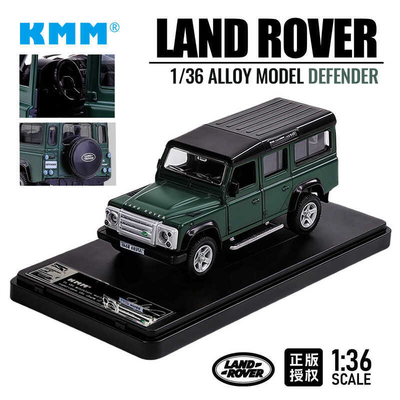 KMM5546M แผ่นป้าย 1: 36 Land Rover Defender ดึงกลับจําลองเด็กรถโมเดลของเล่นรุ่นรถและDiecast