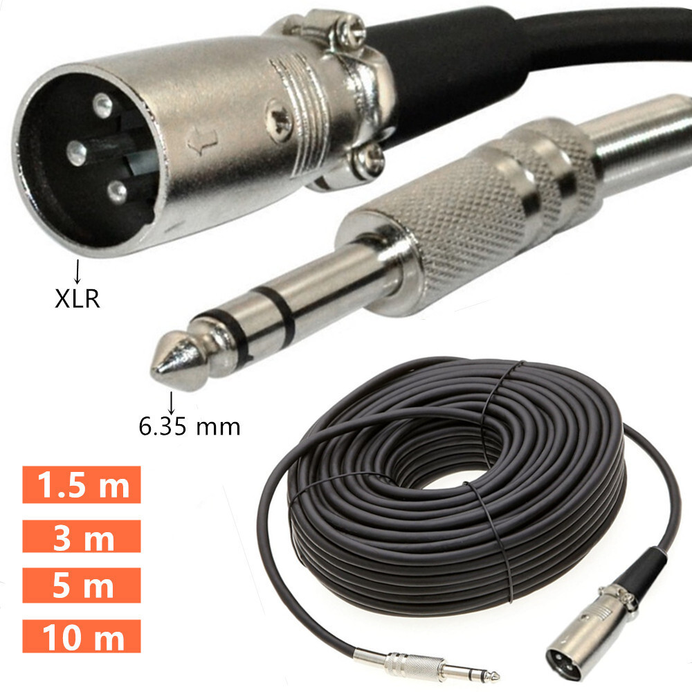 XLR Male to 1/4 นิ้ว TRS M 6.3 SP Male to XLR Male Cable สายไมโครโฟน Data Cable