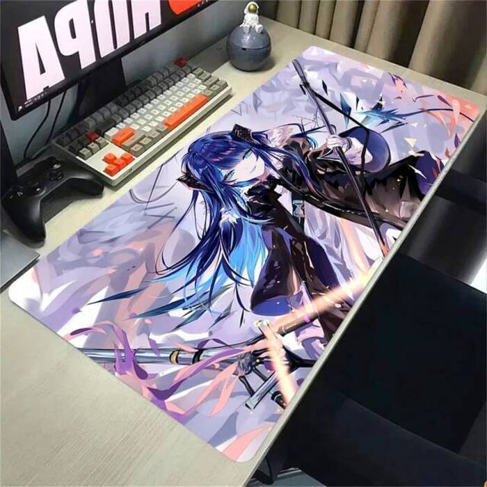 Arknights Gabinete แผ่นรองเมาส์ Gamer HD Custom Home ใหม่ Mousepad XXL ขนาดใหญ่แผ่นรองเม้าส์ยางธรรมช