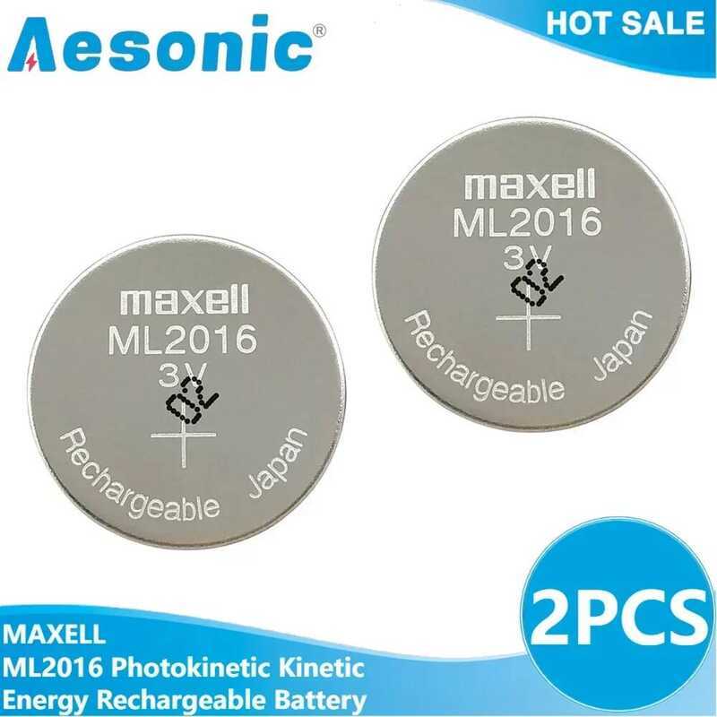 ชิ้น 2 MaxeII ML2016 ML 2016 เวอร์ชันของ CR2016 แบตเตอรี่ชาร์จพลังงานจลน์โฟโต้คิเนติก ของแท้ใหม่