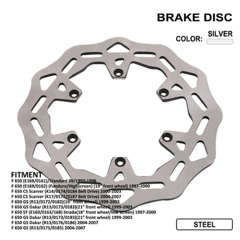 Motorcycle Brake Disc Rotor For BMW F650 93-00 F650CS Scarver 00-07 F650GS 99-07 F650ST Strada 97-0