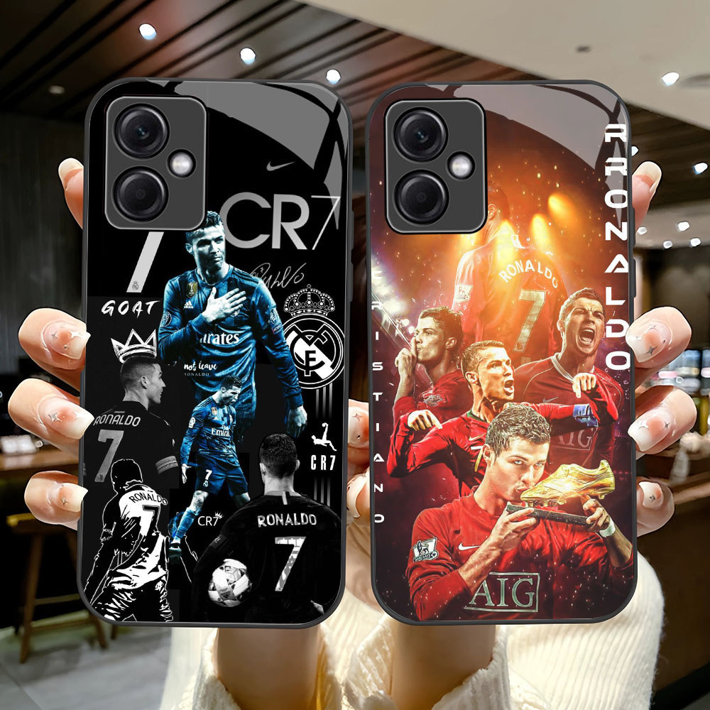 YS-45 CR7 Madrid HD Glass Casing สําหรับ Xiaomi Redmi A5 12 13 หมายเหตุ 12 13 Poco X5 Poco C71 Pro