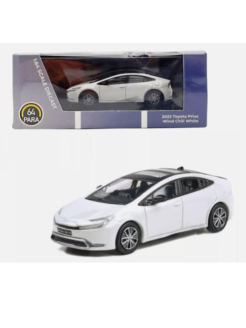 Para64 Alloy Car 1 64 2023 Toyota PRIUS Sports Car Model Toy Decorative Out of Print Car Model