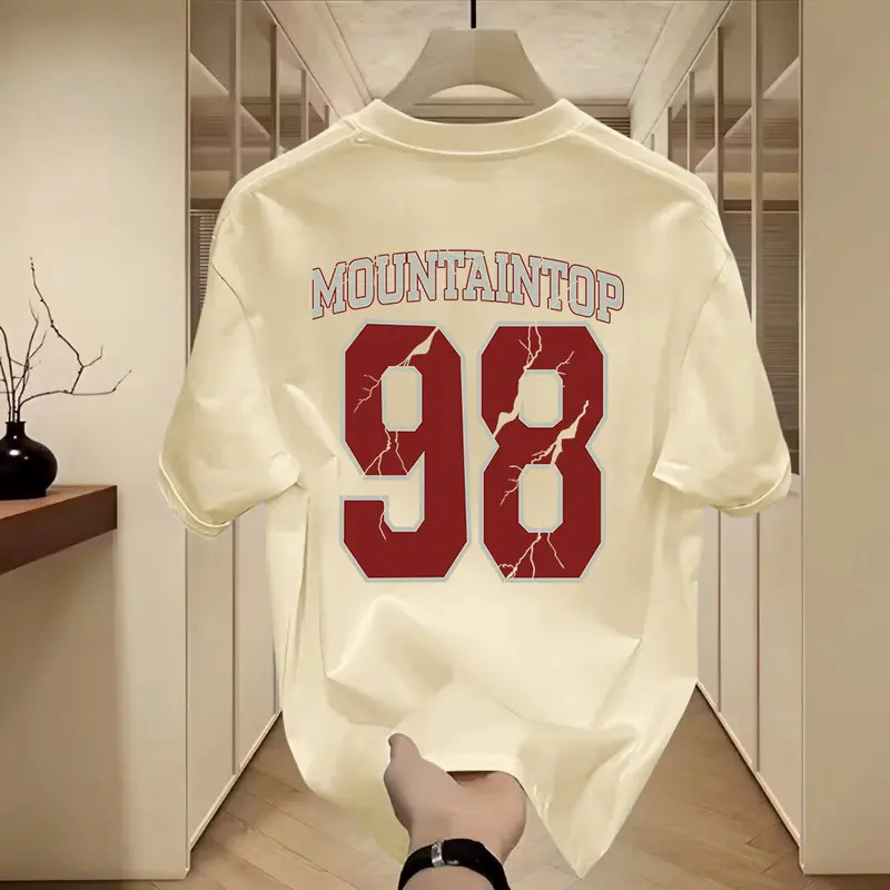 Basi เสื้อผู้ชาย เสื้อยืด oversize สตรีท เกรดพรีเมียม โคตรนุ่ม เสื้อคอตตอน100% ไม่หดตัวลาย ลาย "MOU