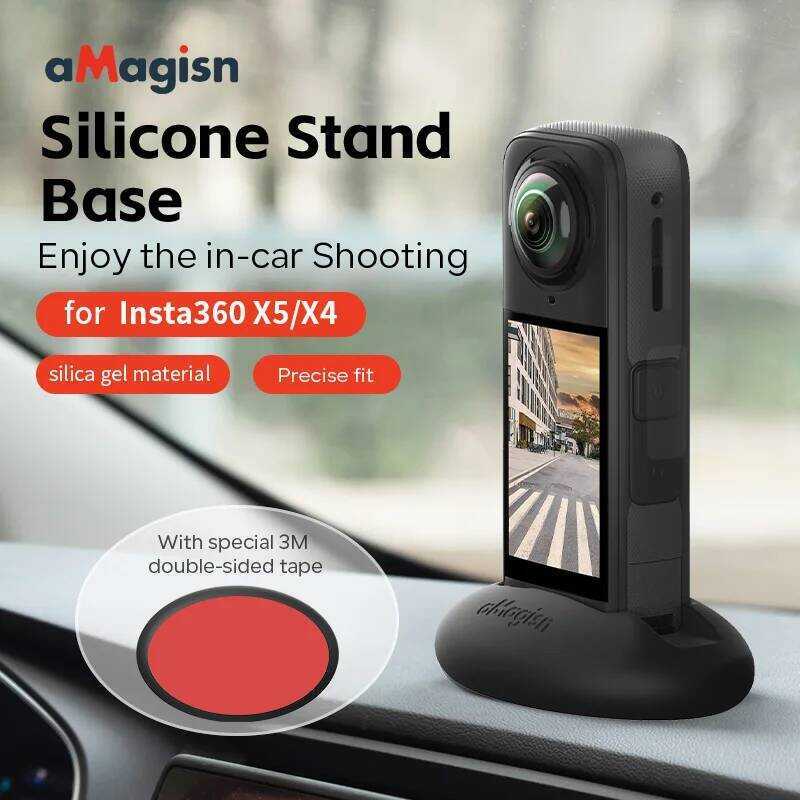 ฐานสําหรับซิลิโคน Desktop Holder Car Mount Stabilizer Support Bracket Insta360 X5 X4 อุปกรณ์เสริมสํา