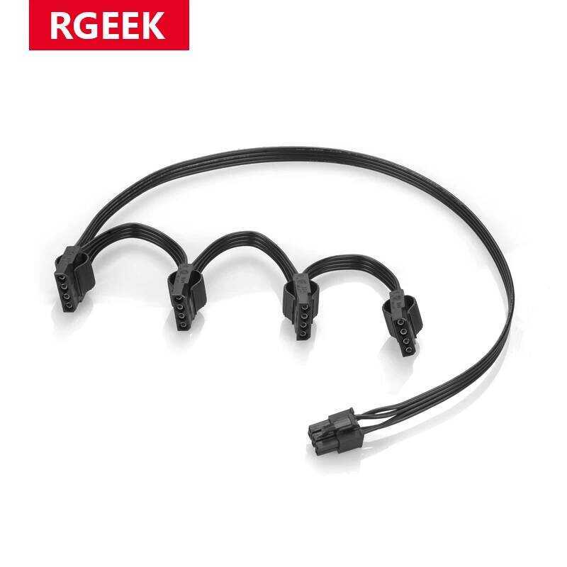 PCI-e สายเคเบิลจ่ายไฟ 6Pin 1 ชาย ถึง 4x Molex SATA สำหรับ CORSAIR RMx Series RM1000x RM850x RM750X