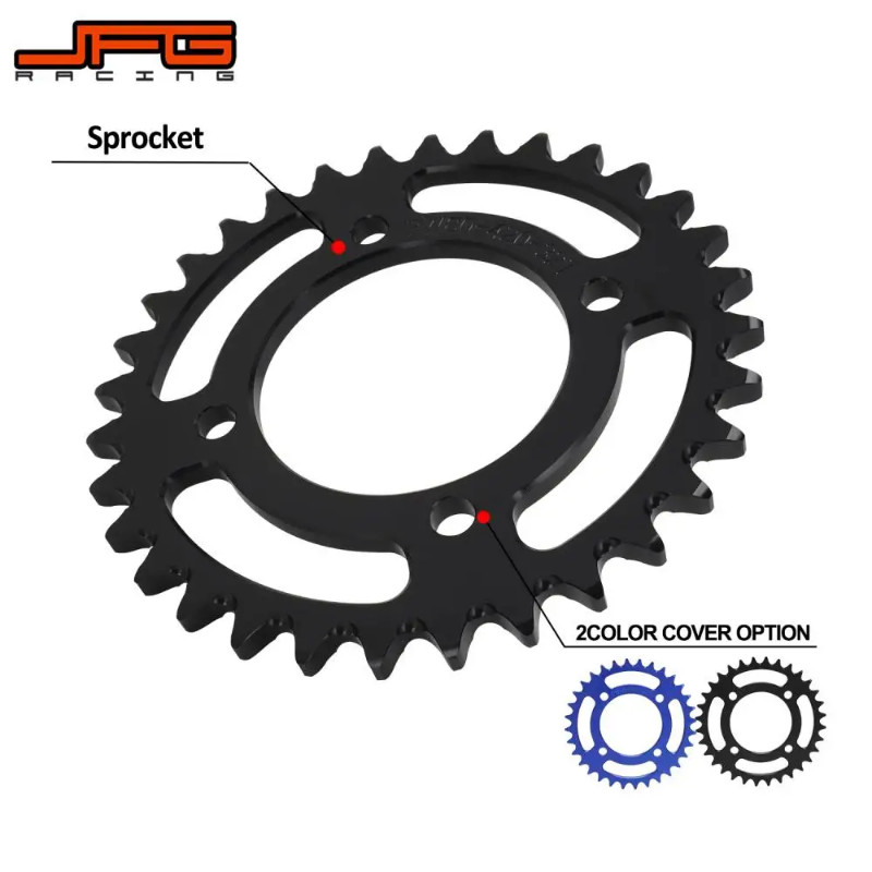 Motorcycle 32T 7075 Aviation Aluminum Alloy Rear Sprocket Chain For Yamaha PW80 PW 80 Dirt Bike