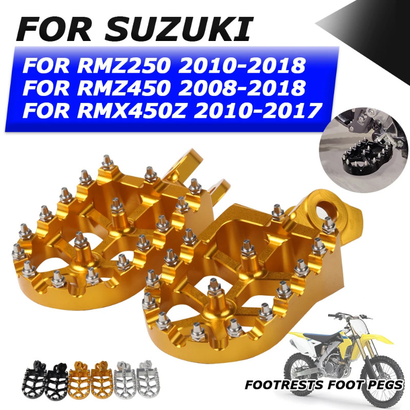 Footpeg Foot Pegs Rests Pedal For Suzuki RMZ250 RMZ450 RMX450Z RM-Z250 RM-Z450 RM-Z 250 RMZ 450 RMX