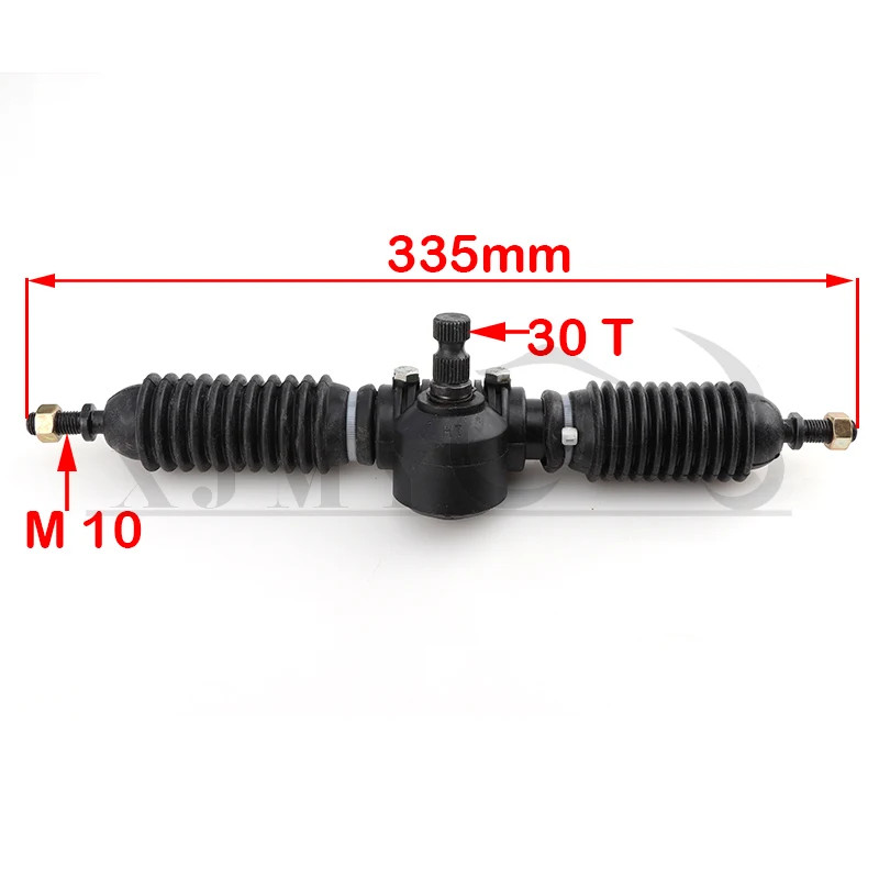 320mm Go Kart Threaded DIY Professional Parts Metal Vehicle Accessories Steering Gear Pinion Assemb