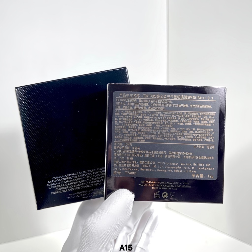 แฟชั่น Special/60 Tf Black Lacquer Cushion 12g!สีเบอร์ 0.3#白皙肤色，1.3#自然肤色。 90c 49d